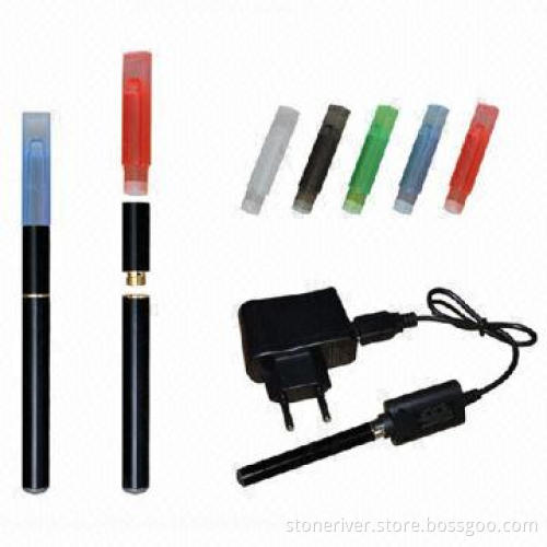 Electronic Cigarette with 2 Atomizing Devices, 2 Cartridges, 1 Adapter and USB Charger
